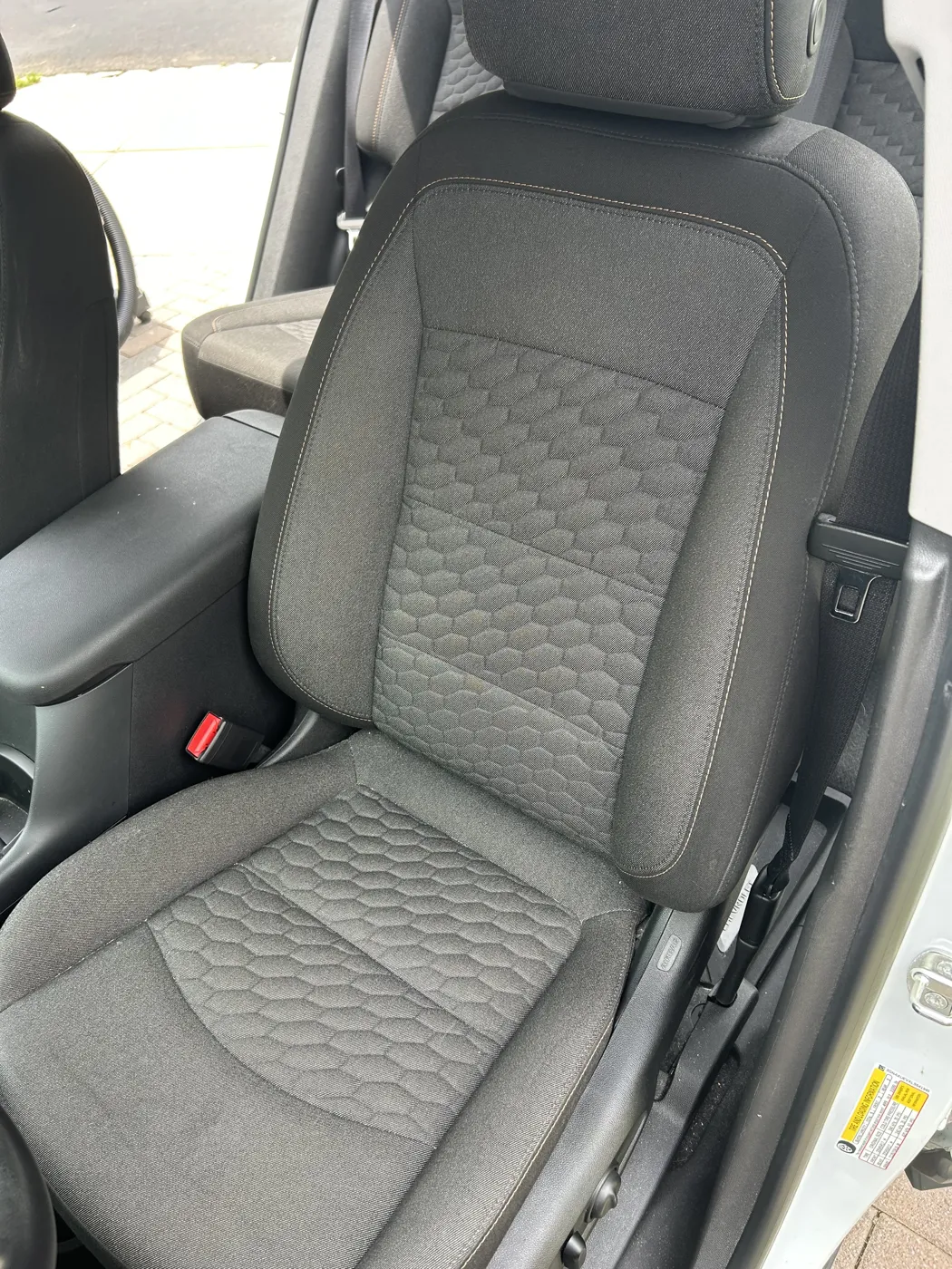 Clean, vacuumed rear seats